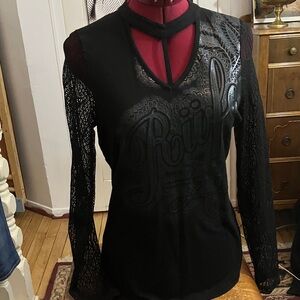 ✨Rüfen women’s Black Lace Sleeve size large